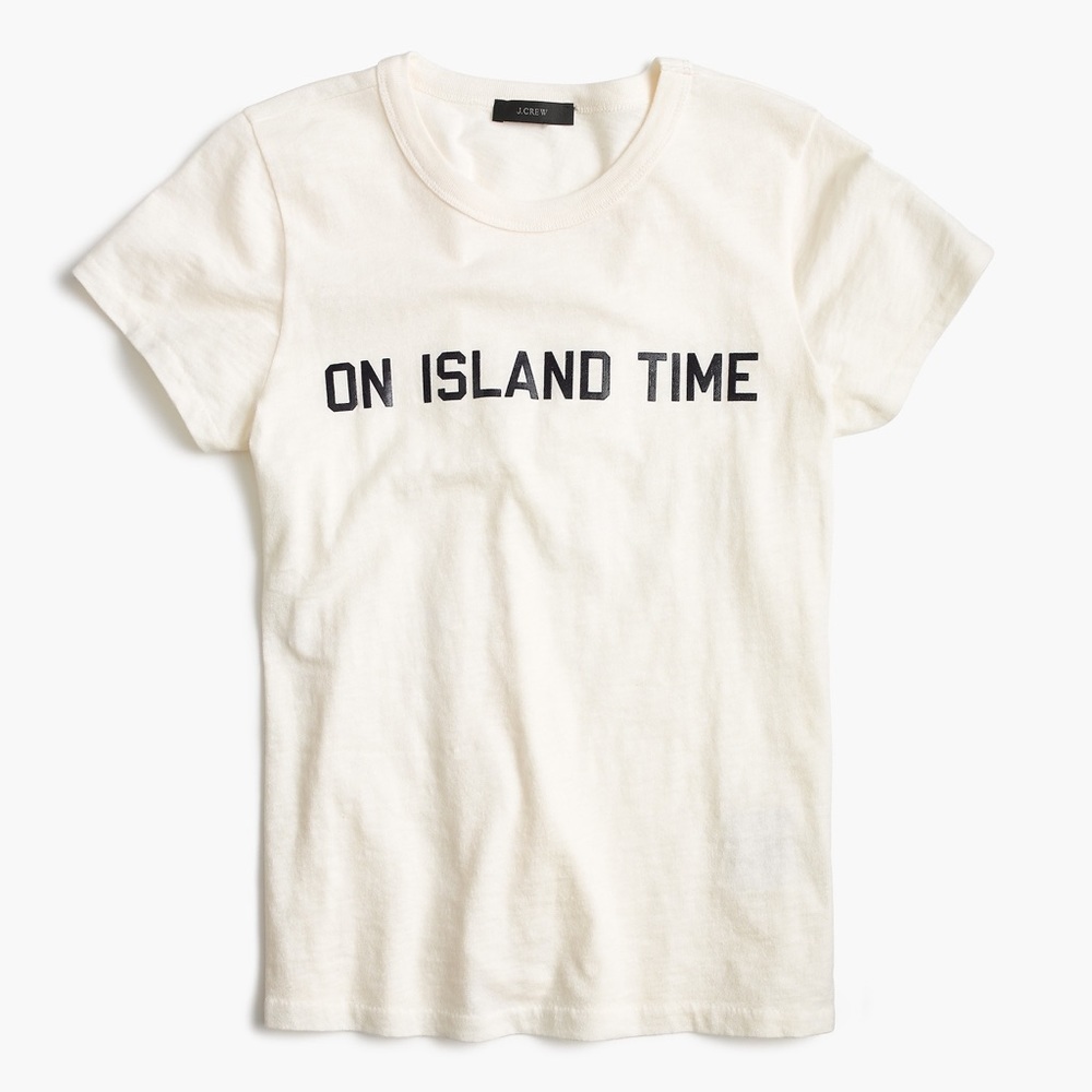 JCrew on island time t-shirt